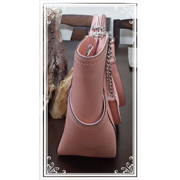 NWT~MICHAEL KORS Jet Set Large X Chain Saffiano Leather Shoulder Tote PRIMROSE - Picture 3 of 7